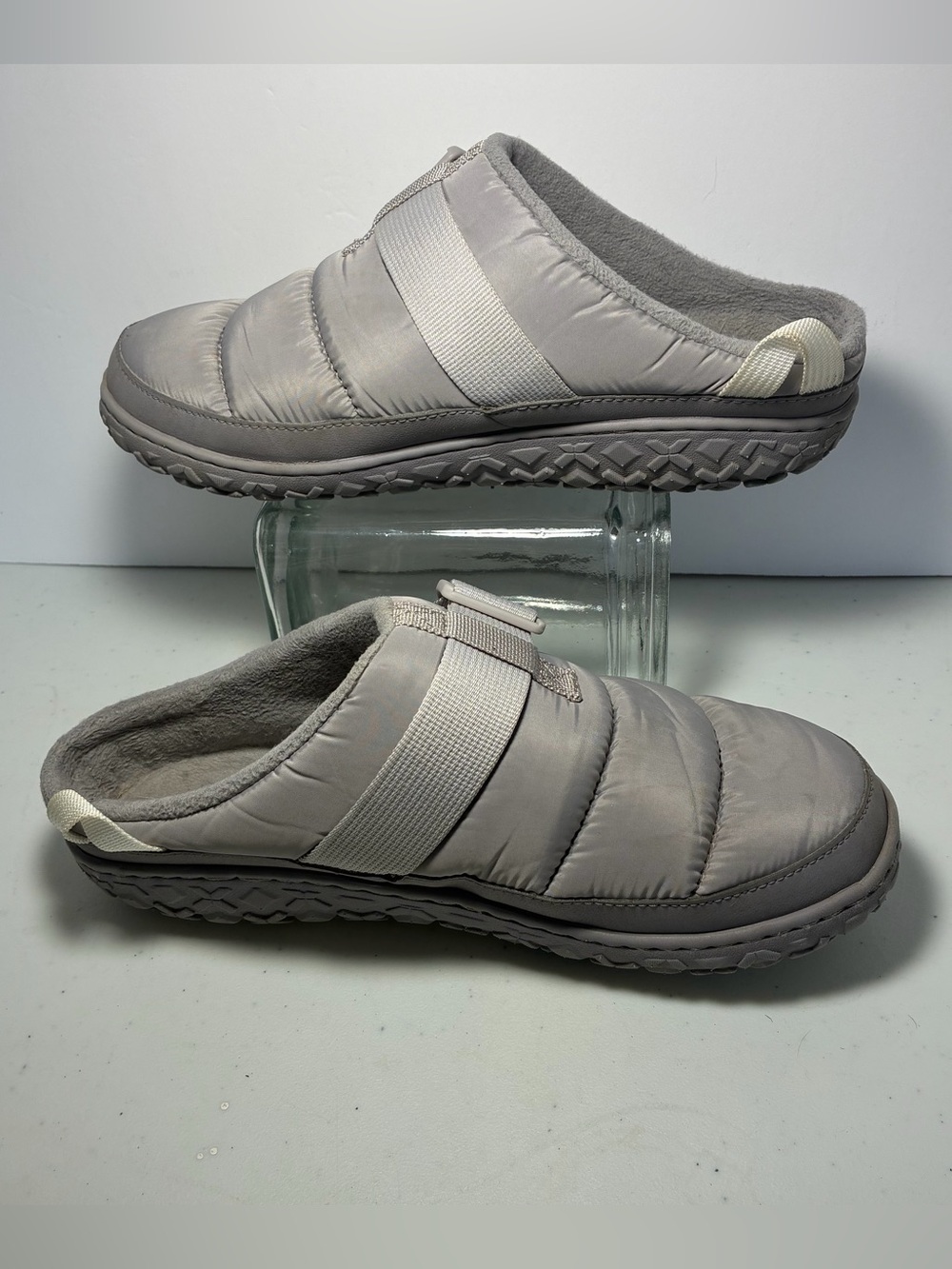 Chaco Ramble Puff Clog Shoes Women's Sz 9 Ash Gray JCH109306 Fleece Lined